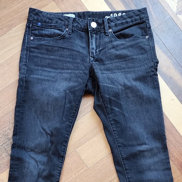 GAP Black Faded "Always Skinny" Jeans Size 28/6 - Picture 5 of 16